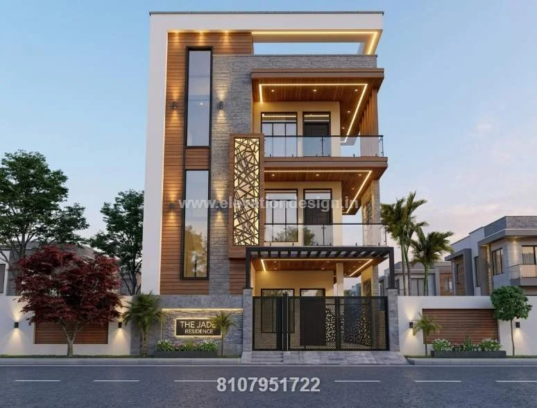 elegant 2 floor front exterior 25 ft