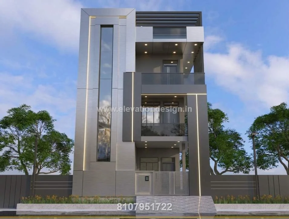 wood finish exterior tiles elevation 28 ft