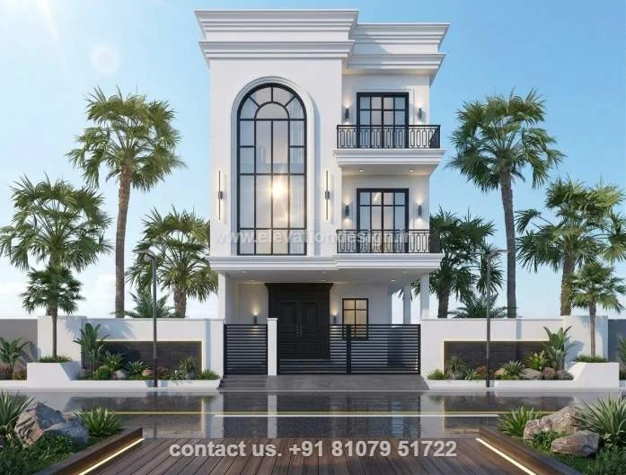 Contemporary front elevation 28 ft