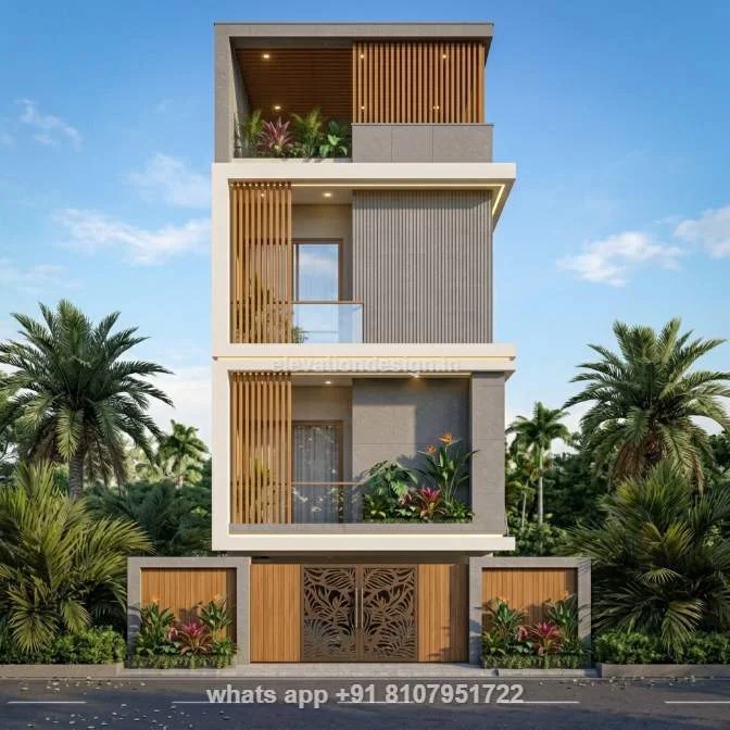 15×40 House Front Elevation