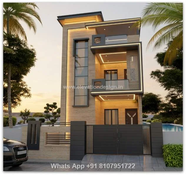 2 Floor Home Front Design
