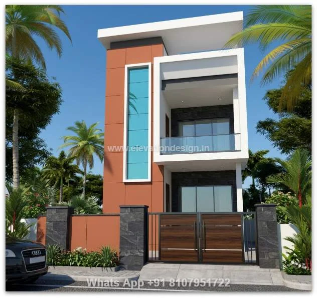 25× 40 House Elevation Double Floor