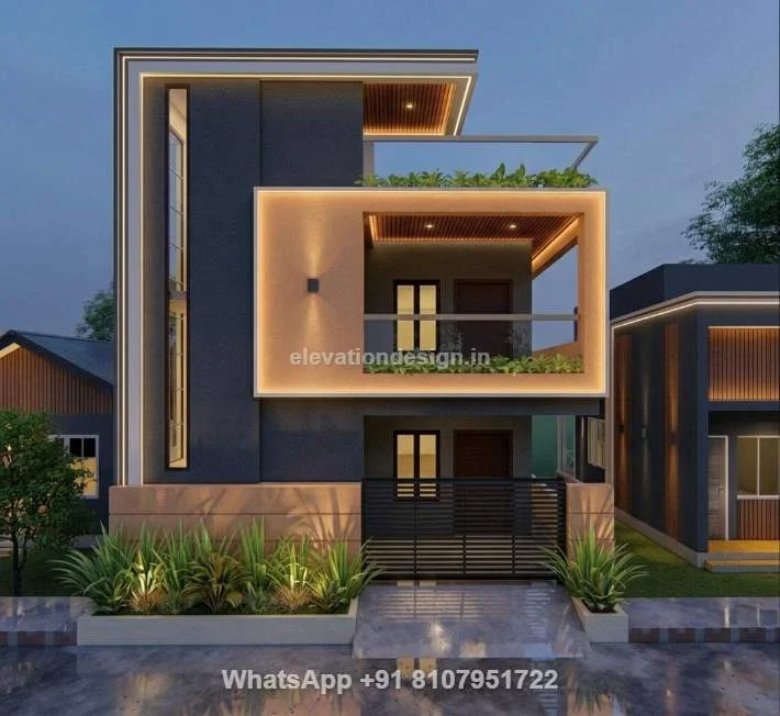 26 Ft House Elevation Design For 2 Floors