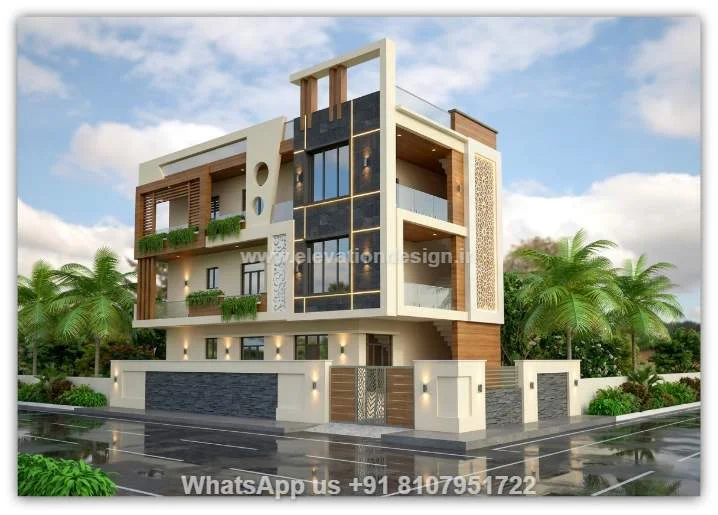 3 Floor House Front Elevation Design Online Free