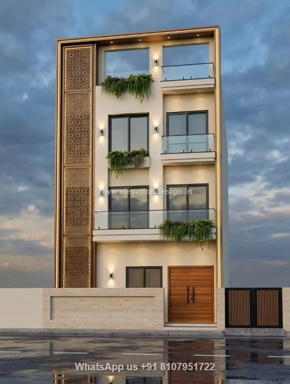3 Floor House Front Elevation Design