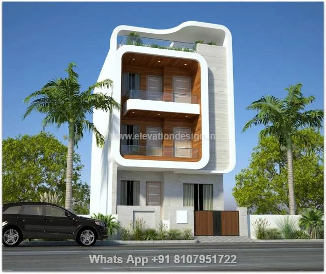 3 Storey Building Front Elevation