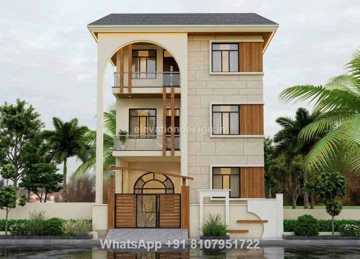 32 Ft Single Floor House Front Design