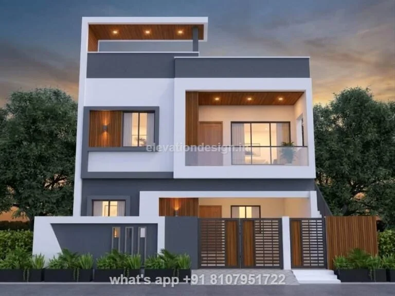 36 Ft House Front Elevation Design 2 Floors