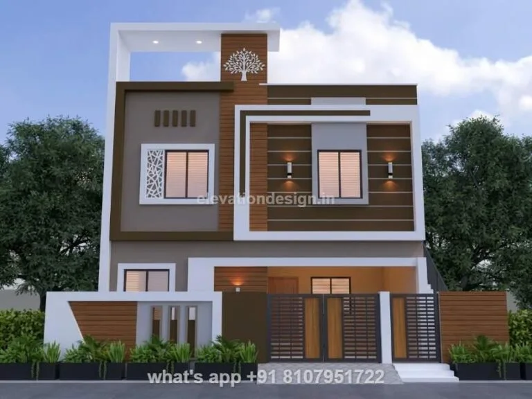 38 Ft House Front Elevation Design 2 Floors