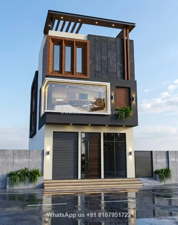 3d Front Elevation Of Commercial Building