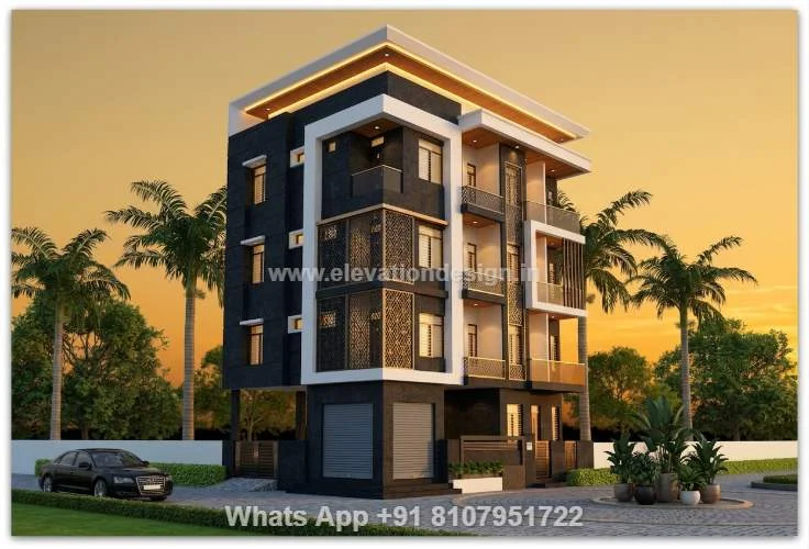 3d Front Elevation Of House