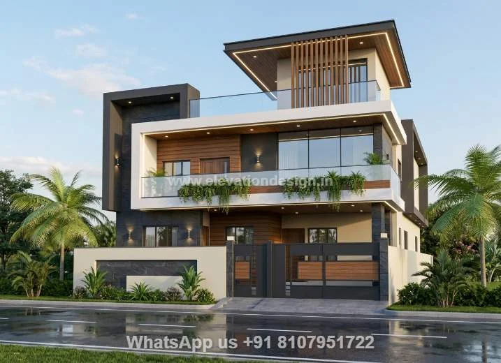 Double Floor Elevation House Indian Style