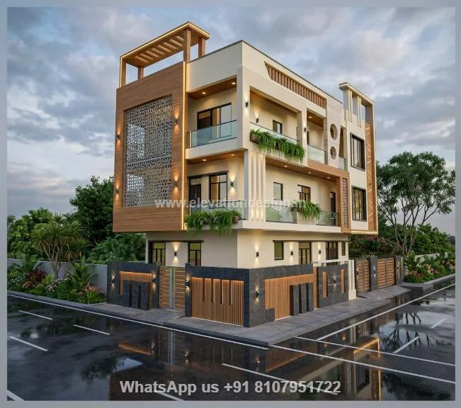 Front Elevation House Design With Stairs Outside