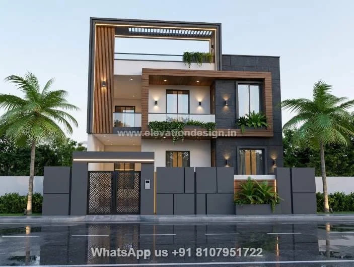 House Elevation For 2 Floor Single Floor
