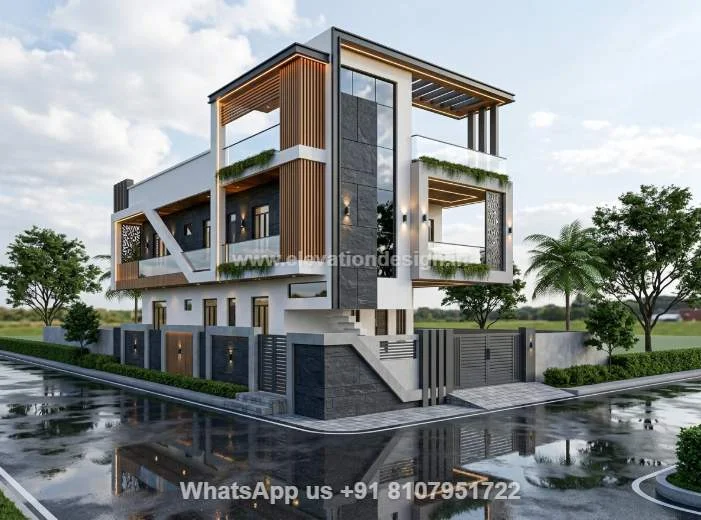 Modern Elevation Double Floor
