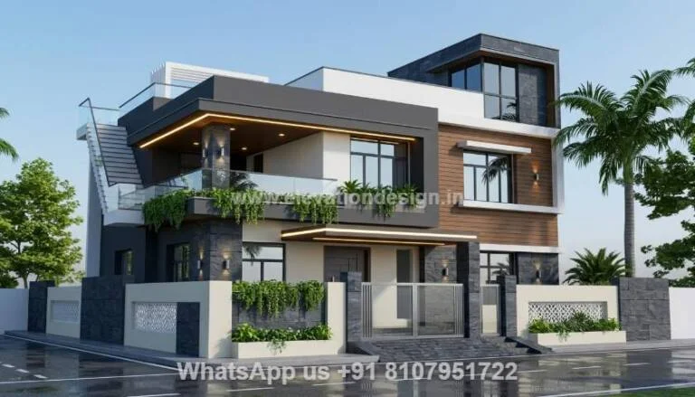 Modern Elevation Design Double Storey Floor