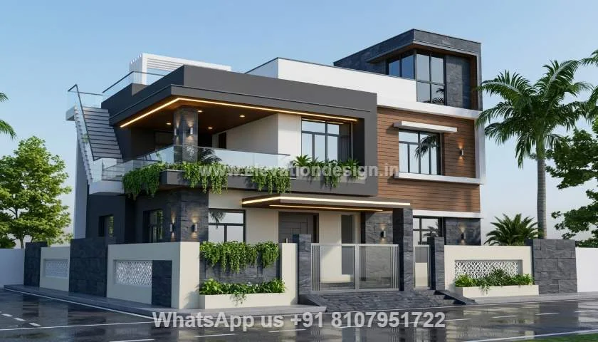 Modern Elevation Design Double Storey Floor