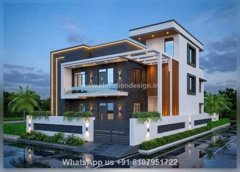 Simple House Elevation For Ground And 1 Floor