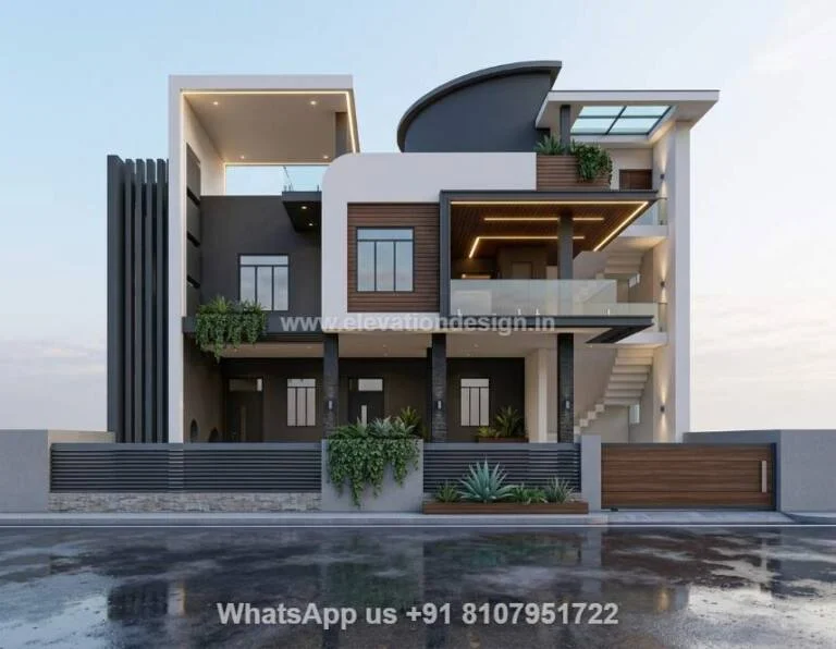 Small House Elevation For 2 Floors