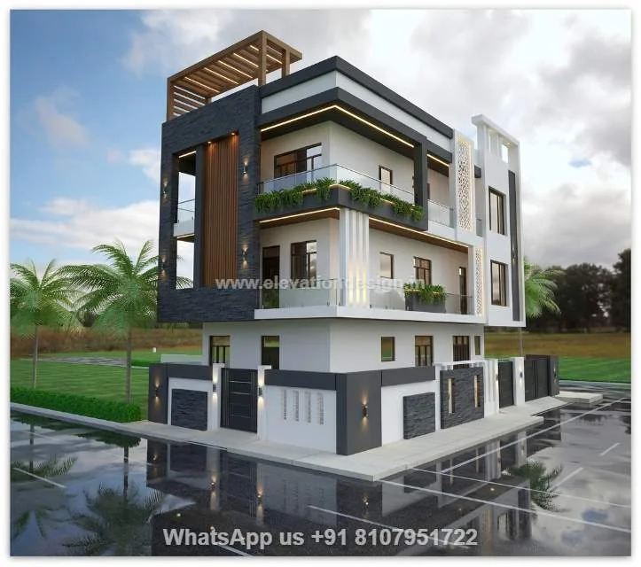 Small House Elevation Village Three Floor