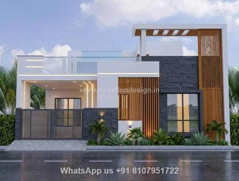Village Single Floor Home Front Design (1)