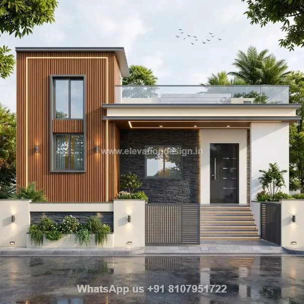 Village Single Floor Home Front Design