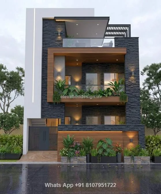 Double Floor Building Front Design