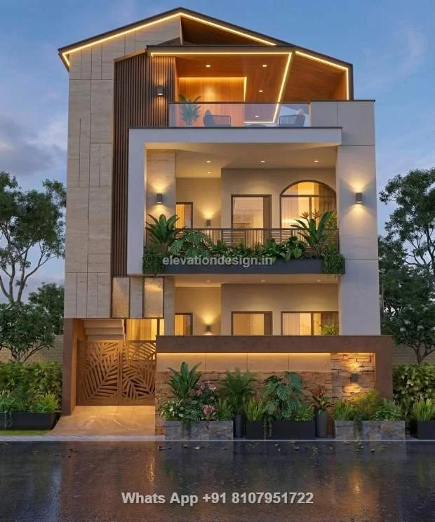 Double Floor Elevation Light Design