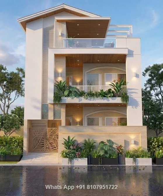 Double Floor Elevation Plans For House