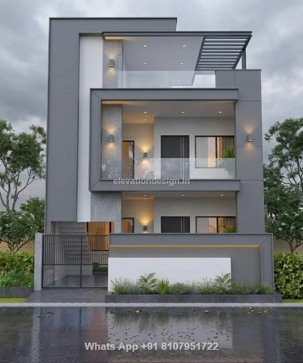 Double Floor Home Front Elevation
