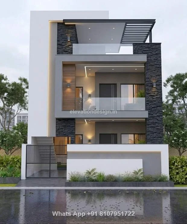 Double Floor House Elevation Design Single Floor
