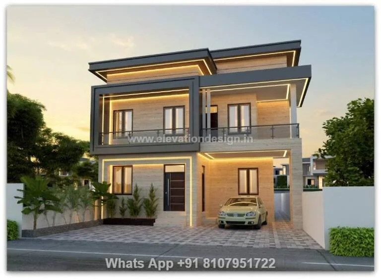 Double Floor House Front Elevation