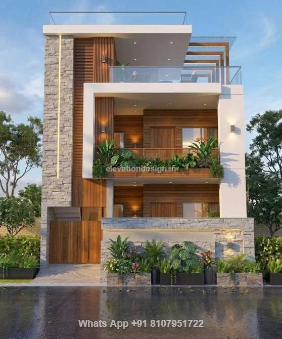 Double Floor Modern House Front Design