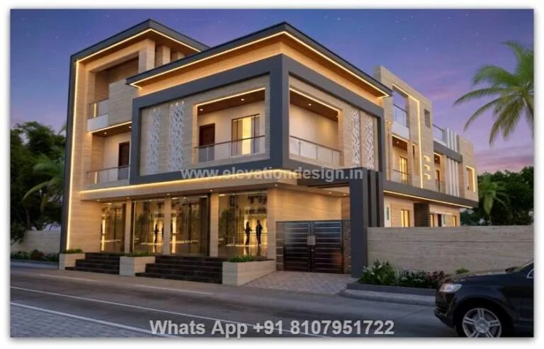 Double Floor Normal House Front Elevation Designs
