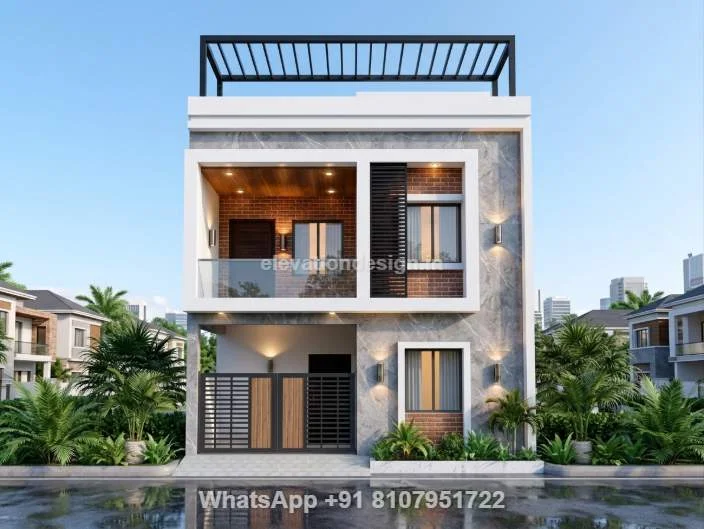Double Floor Normal House Front Elevation Designs