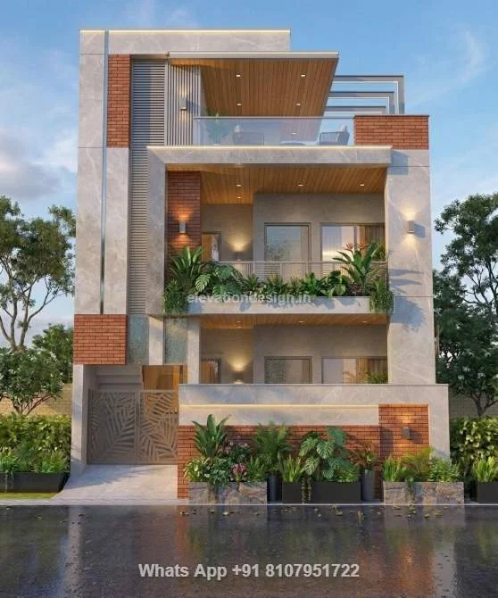 Double Floor Small Home Front Elevation Design