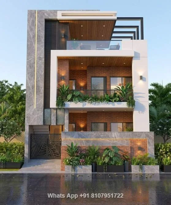 Double Floor Small House Front Design