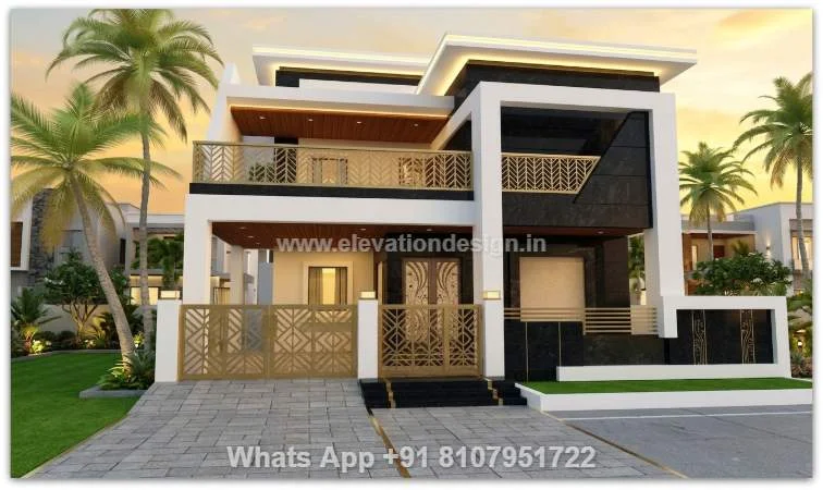 Front Design Of House Double Floor
