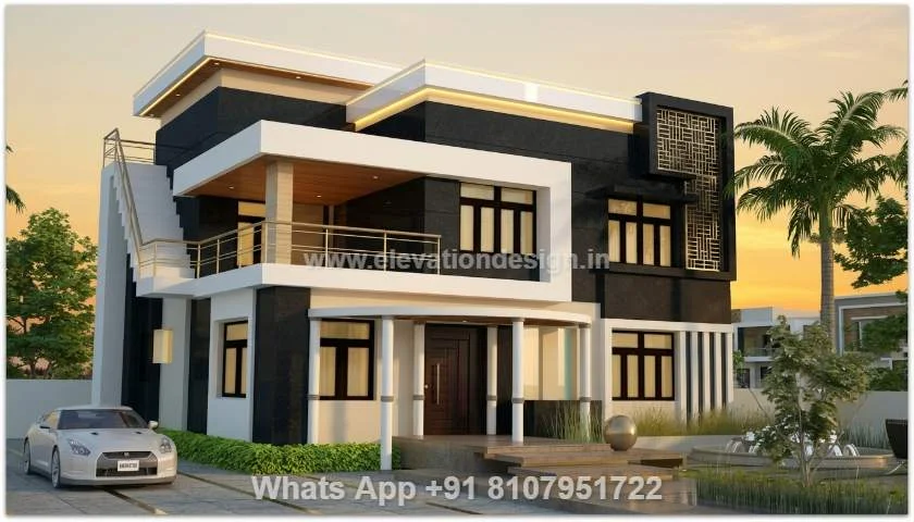 Front Elevation Design Double Floor