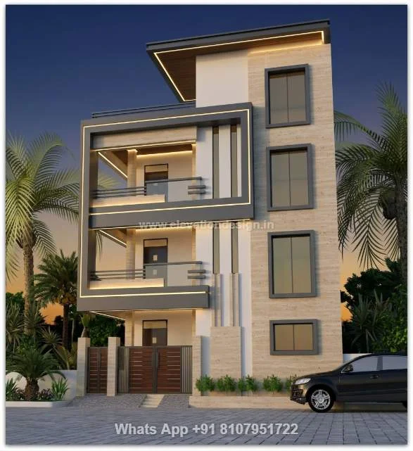 G+2 House Elevation Designs