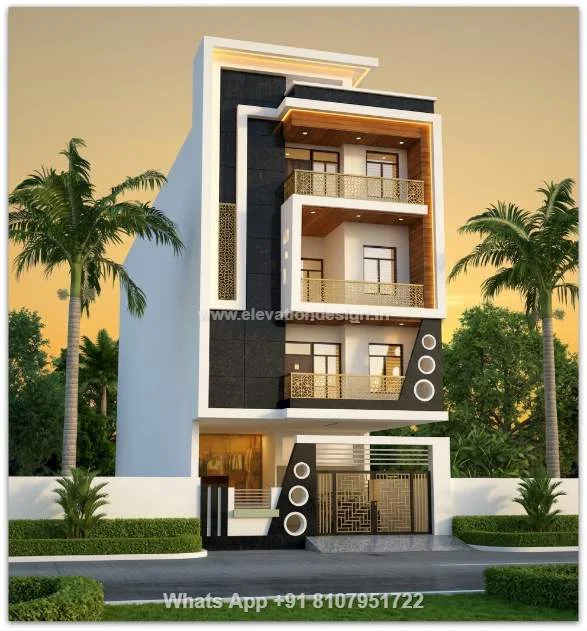 G+3 House Elevation Design
