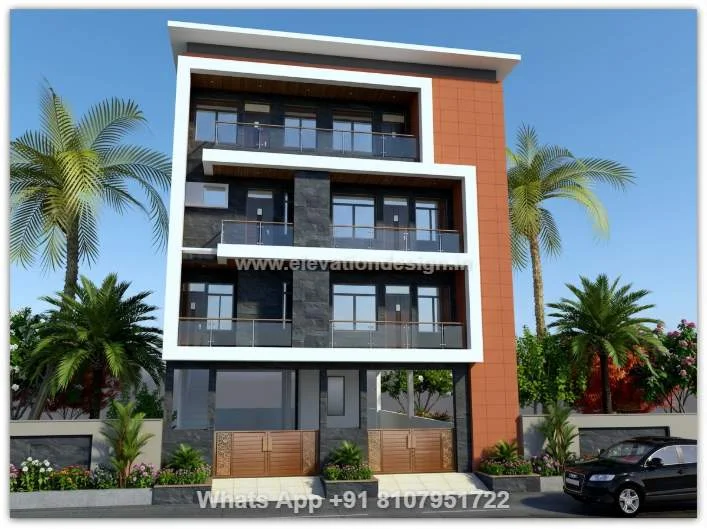 Ghar Ka Front Design 4 Floor