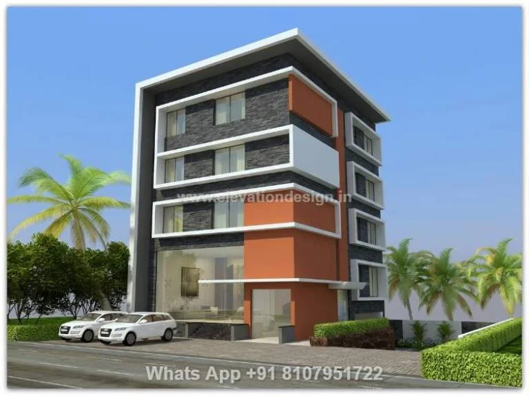 Hotel Front Elevation Design