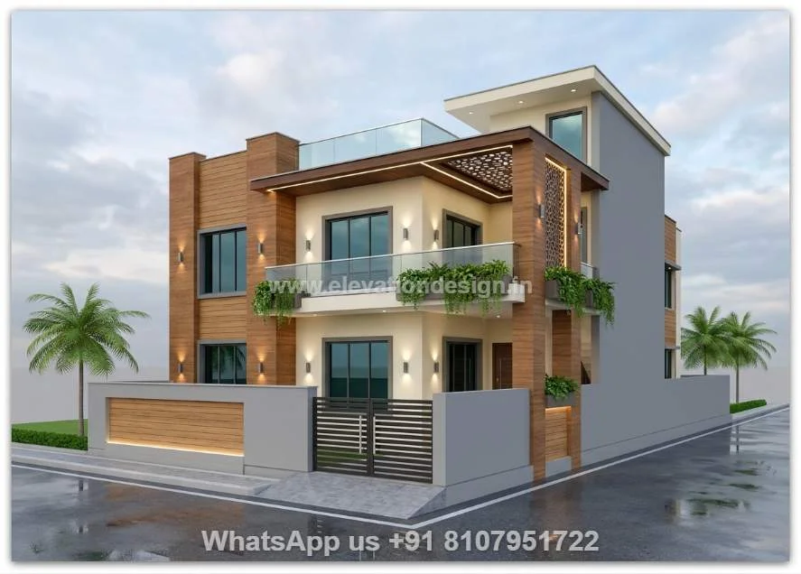 House Elevation For Ground And First Floor