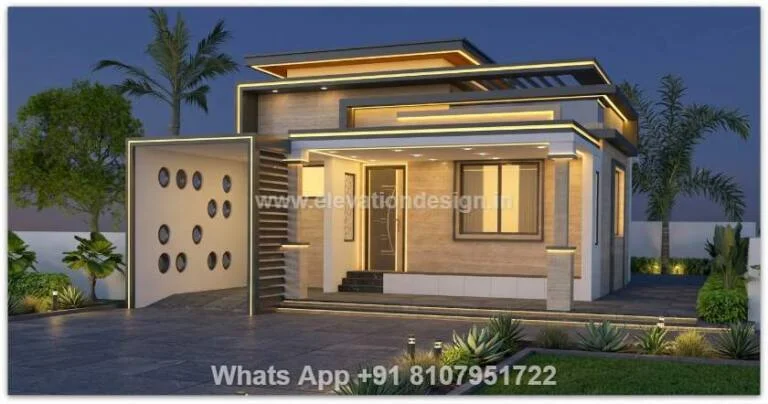 House Front Elevation Designs For Single Floor South Facing