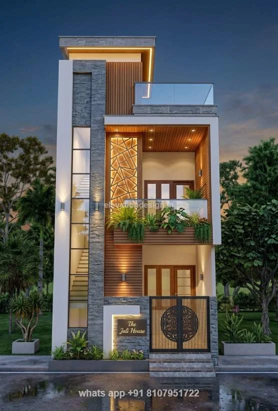 Indian 2 Floor 15×40 Ft Home Exterior