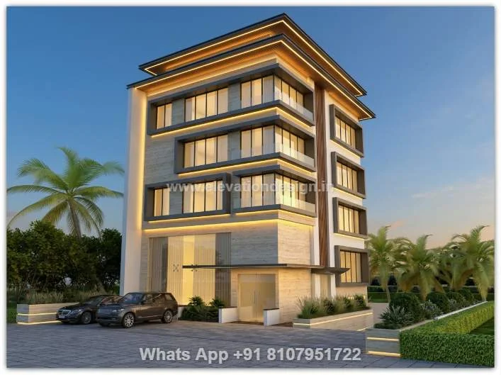 Latest Elevation Designs For 5 Floors Building