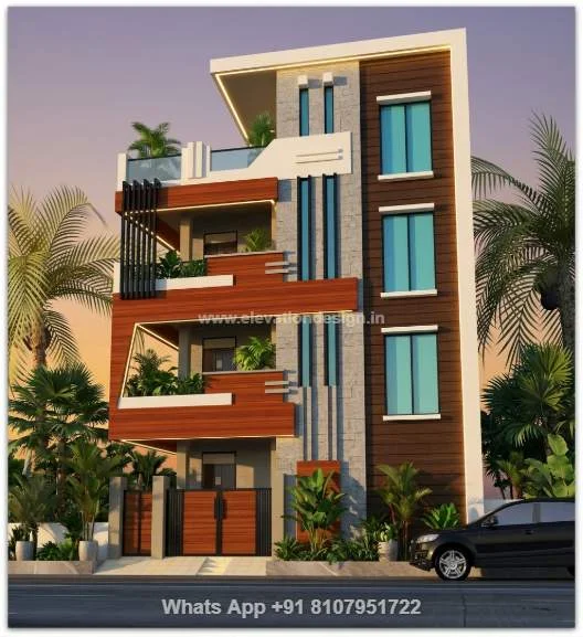 Low Cost Elevation Designs For Triple Floor Houses