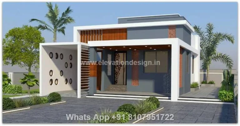 Modern House Single Floor Elevation