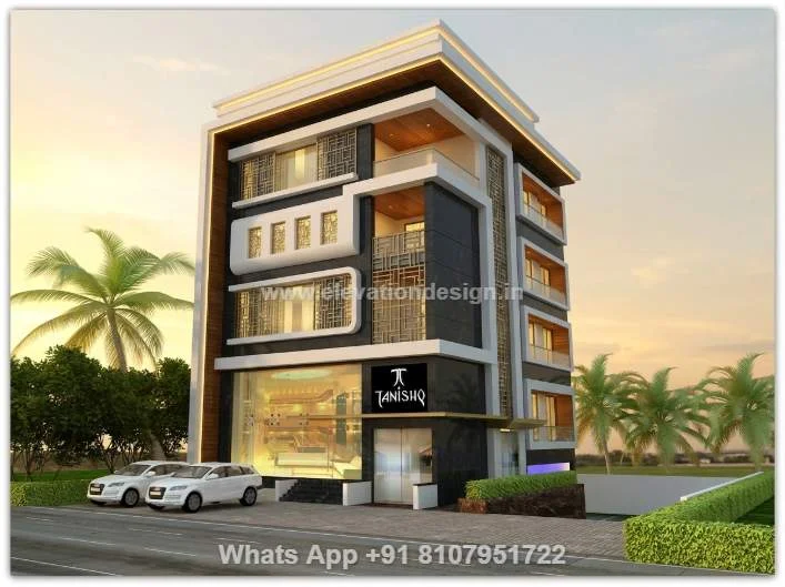 Showroom Shop Front Elevation Design